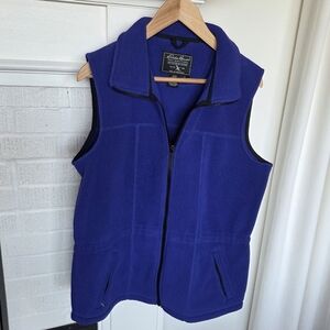 Vintage Eddie Bauer Outdoor Outfitters Blue Polartec Fleece Vest Womens Medium